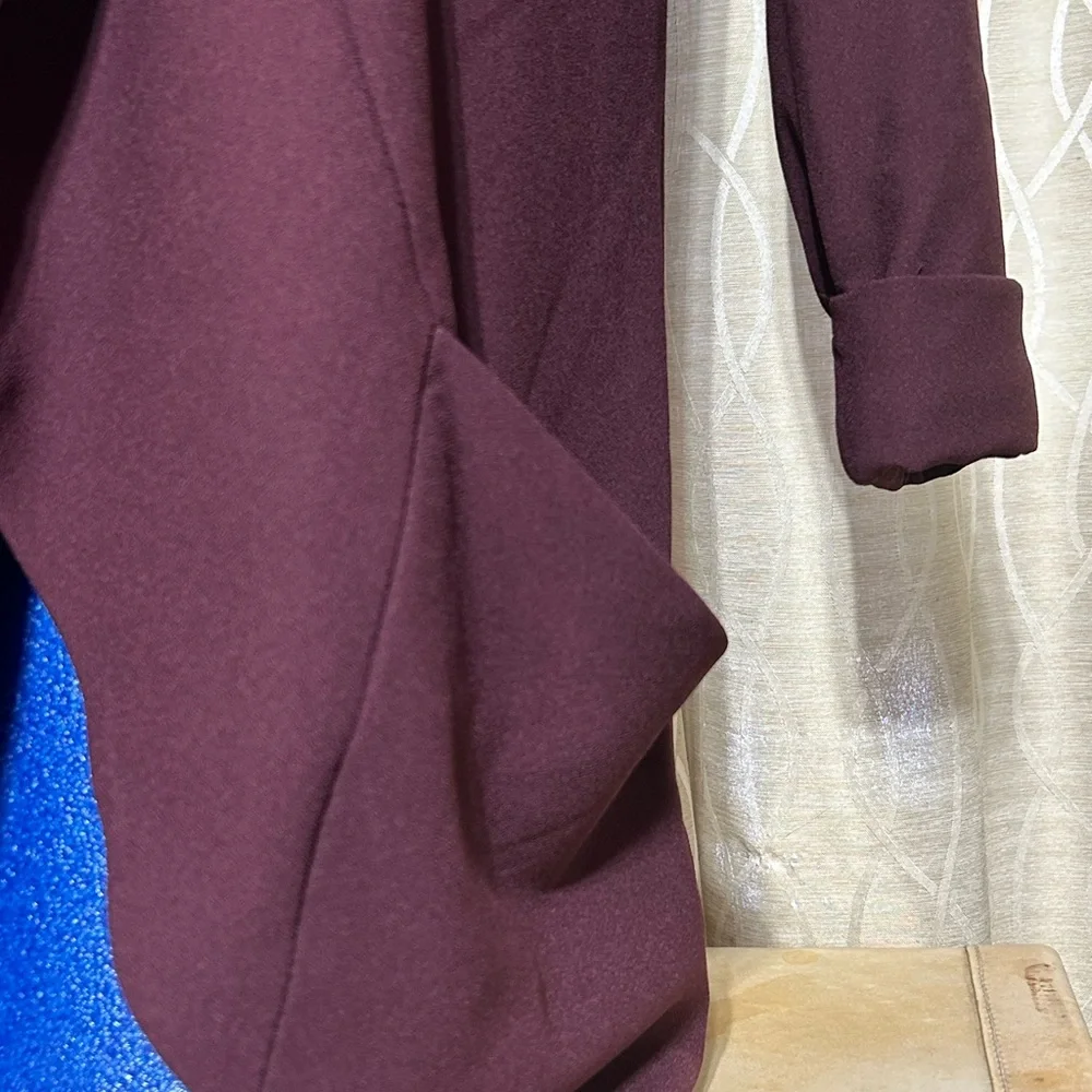 Women's Maroon Dynamite  Blazer 3/4 Sleeves Size Xs - S - Picture 6 of 8